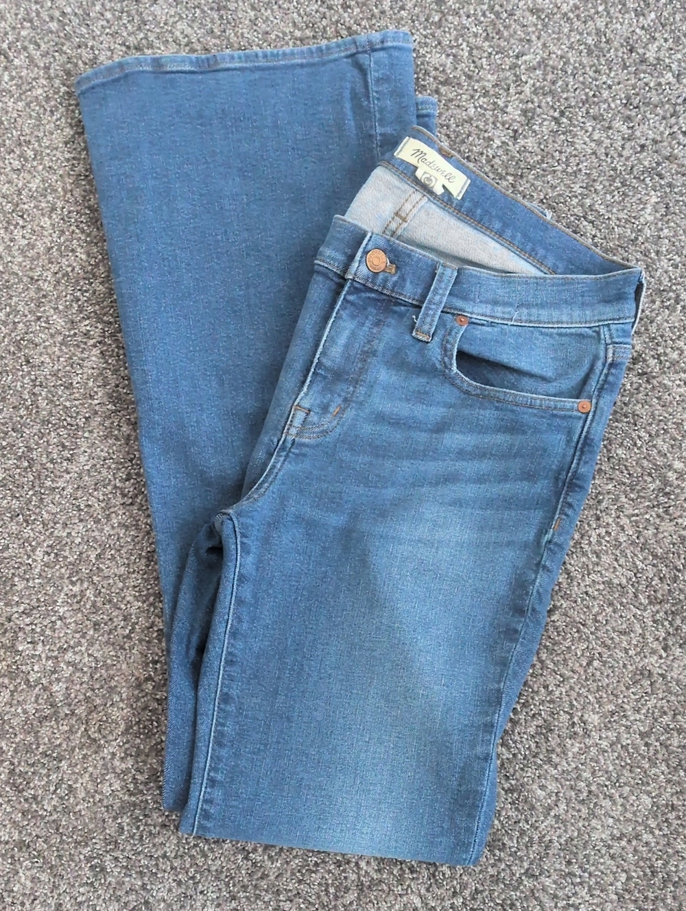 Madewell Women's Blue Skinny Jeans - Classic Wash, Low Rise Skinny Flare